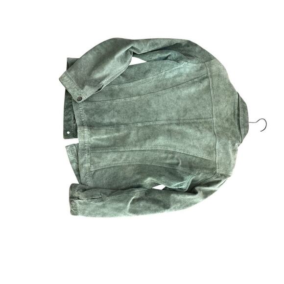 For Joseph Women's Green 100% Suede Long Sleeve Button Up Jacket Size Medium - Picture 5 of 5